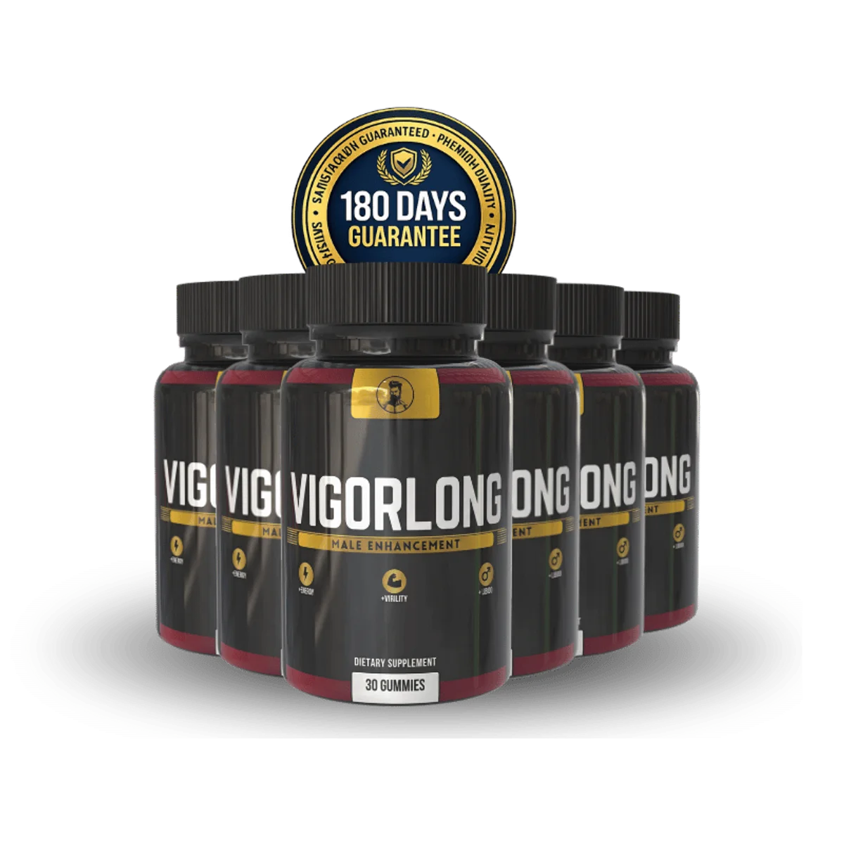 VigorLong Men's Wellness Supplement Bottle (Front Label)